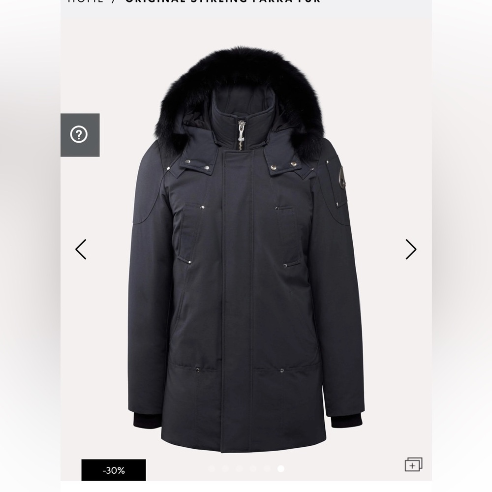 ORIGINAL STIRLING PARKA FUR color Black, size Medium I only wore it twice.